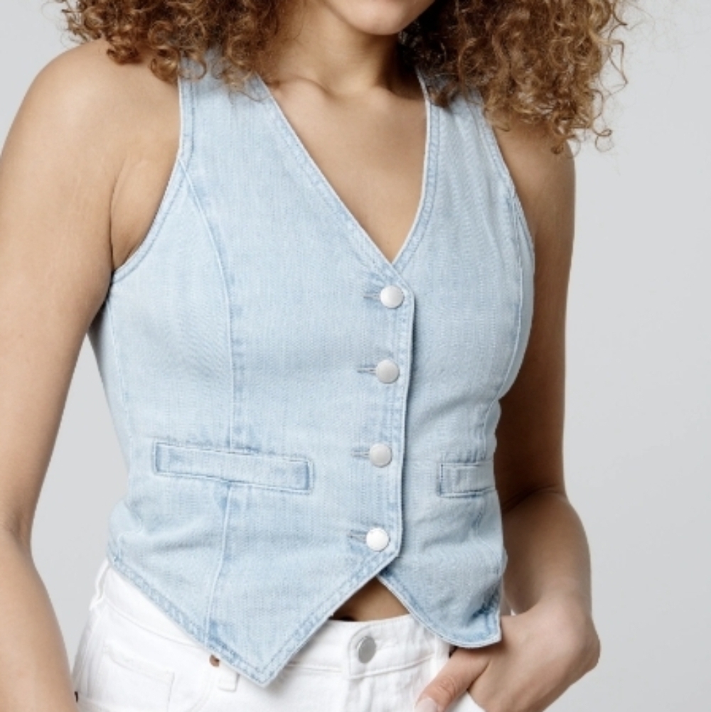Blank NYC Fitted Denim Vest